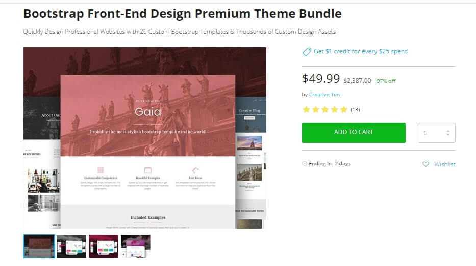 Creative Tim bundle pricing