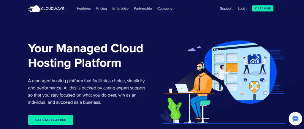 Cloudways homepage