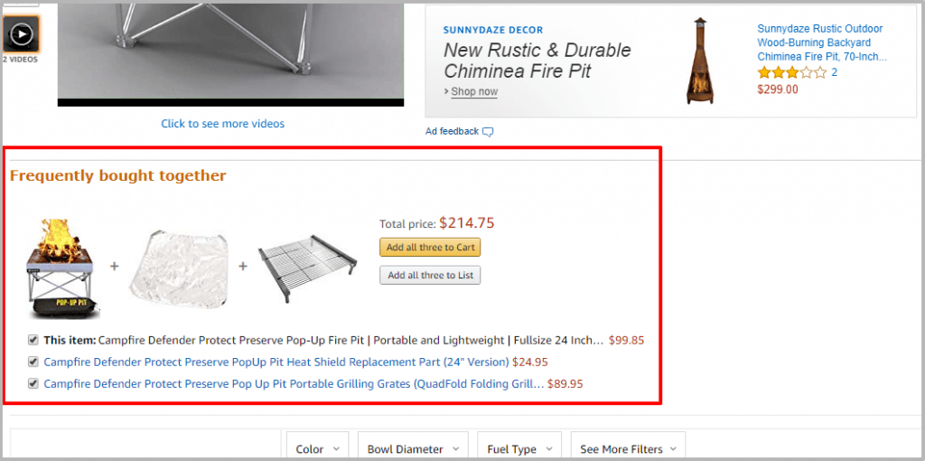 Amazon cross-sell