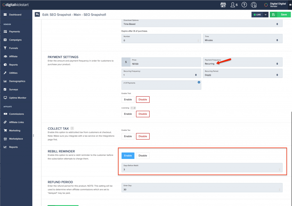 Billing Reminders