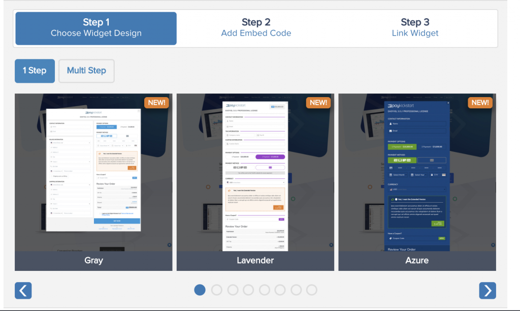 PayKickstart’s checkout widgets